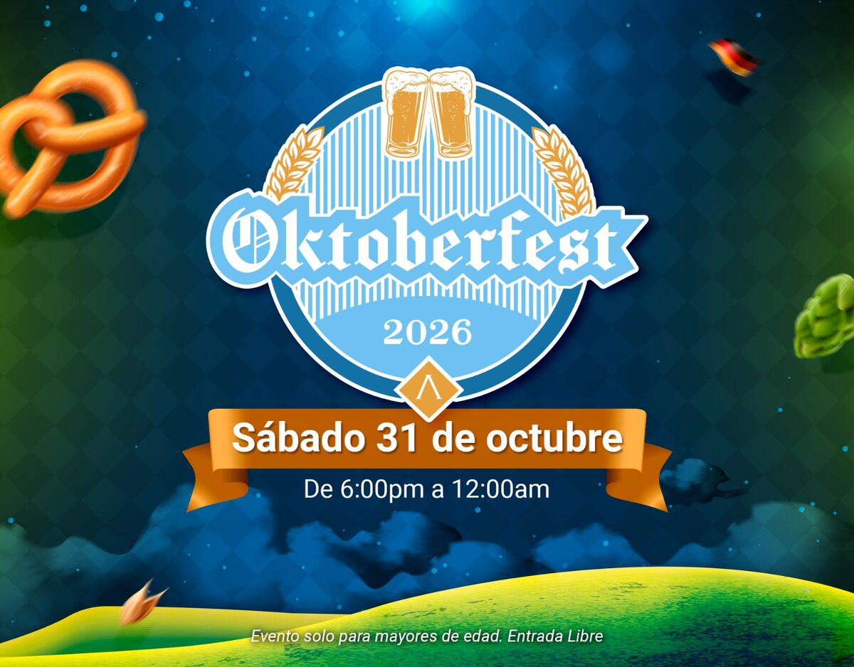 Cartel oficial del Oktoberfest 2026 de Hotel Calafia: sábado 31 de octubre de 6:00 p. m. a 12:00 a. m., entrada libre, solo mayores de edad
