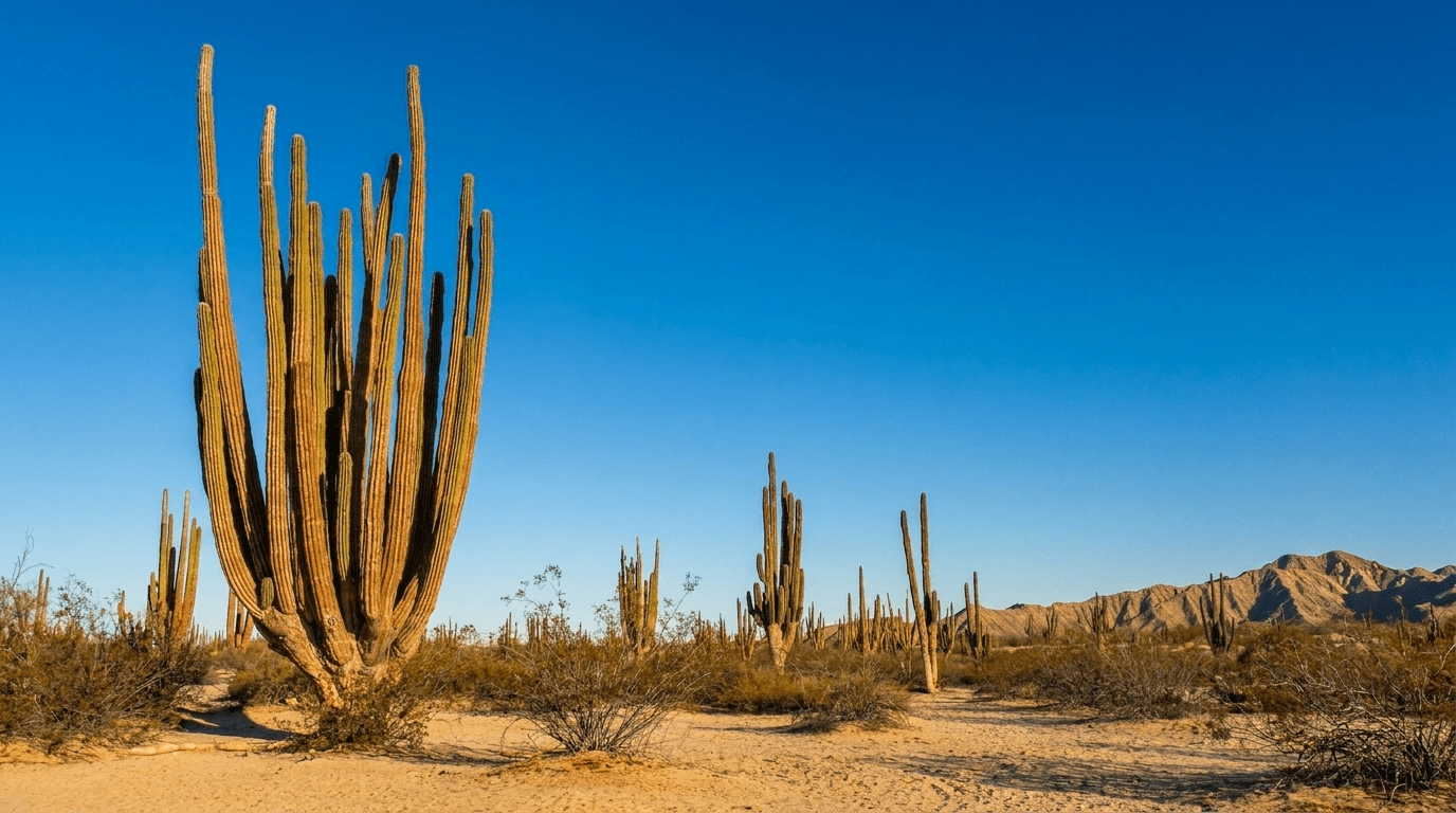 Vista de Valle de los Gigantes en Mexicali - Sendero