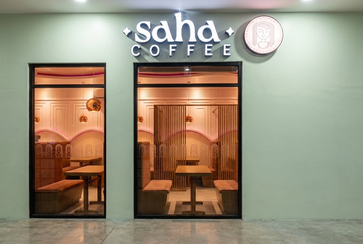 Interior de Saha Coffee en la Col. Independencia